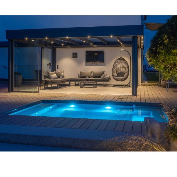 Keramisk Glasfiber Thalia Cocktail Pool - 3,9 x 2,3 x 0,8 m